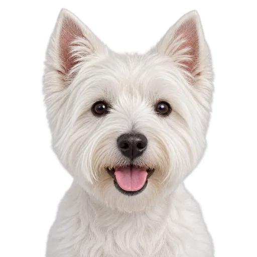 A groomed West Highland white terrier